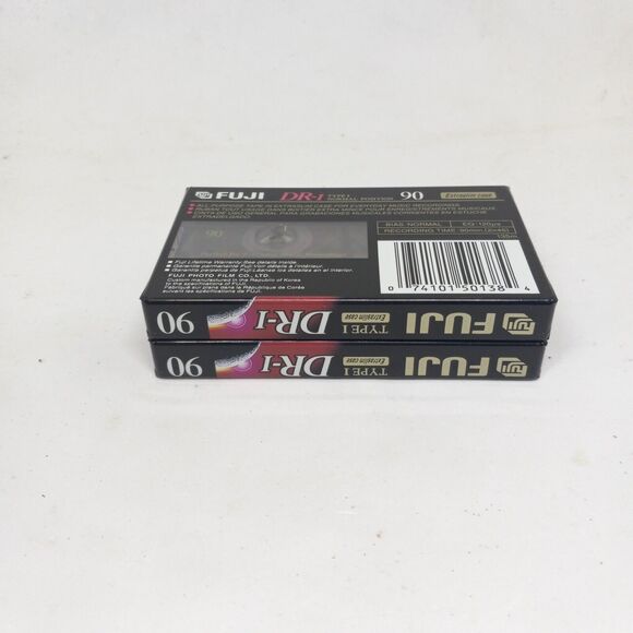 Fuji DR-I Normal Bias 90 Minute Audio Blank Cassette-Lot of 2-Extraslim Case-NEW - Picture 5 of 6